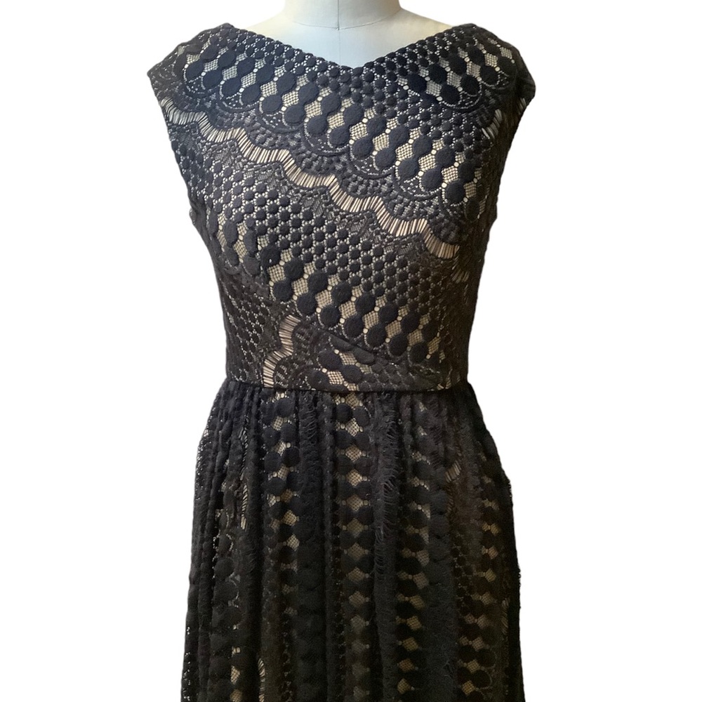 Betsey Johnson lace overlay black dress